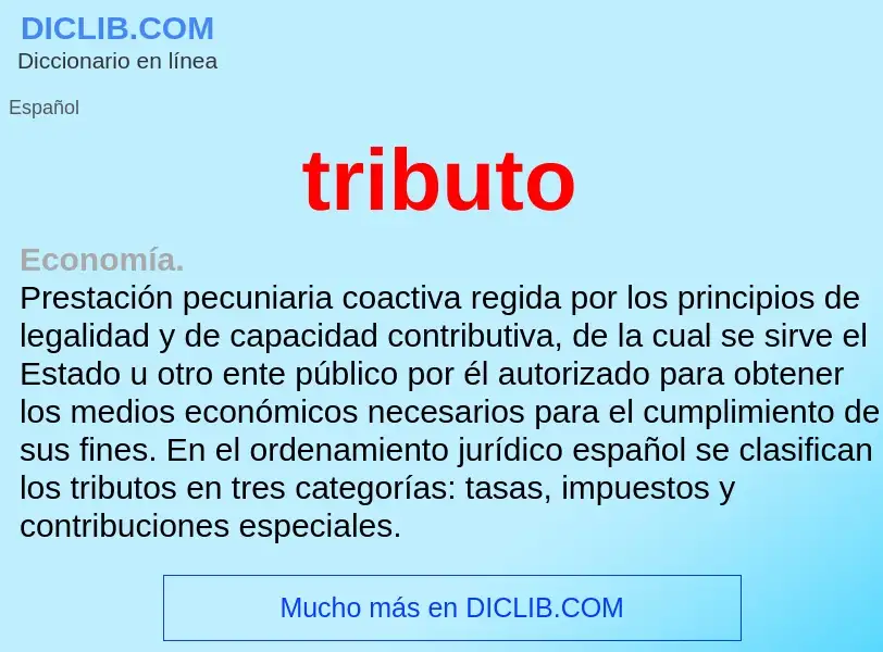 What is tributo - definition