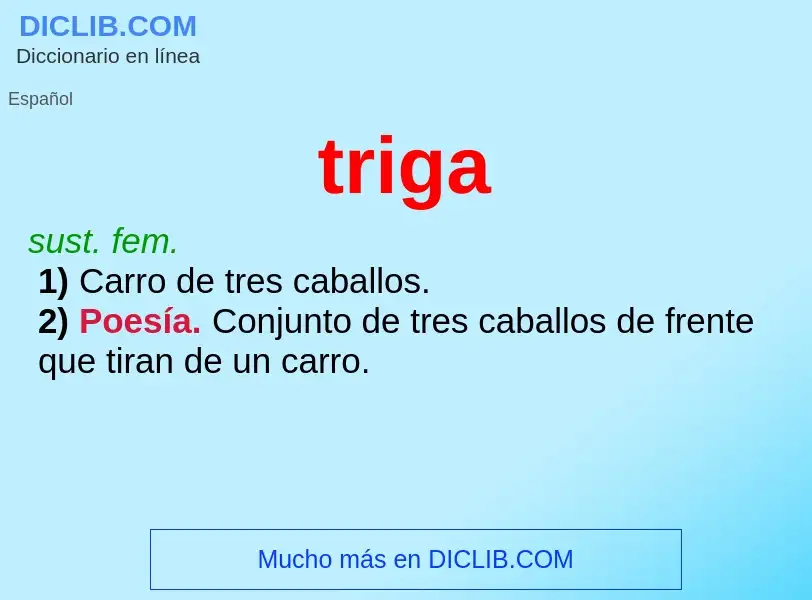 Wat is triga - definition