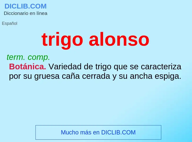 What is trigo alonso - definition