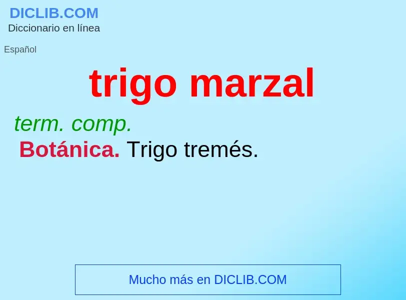 What is trigo marzal - definition