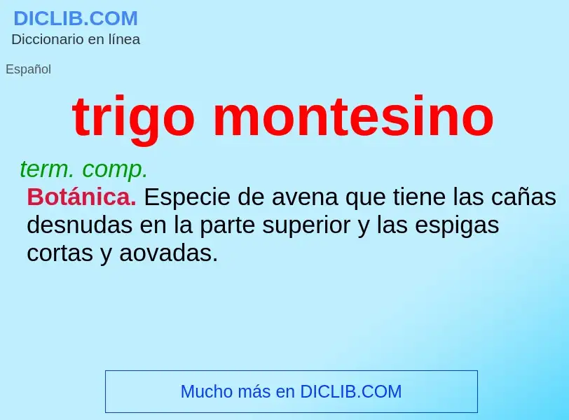 What is trigo montesino - definition