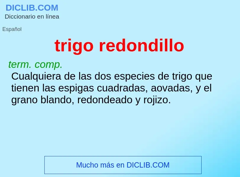 What is trigo redondillo - definition