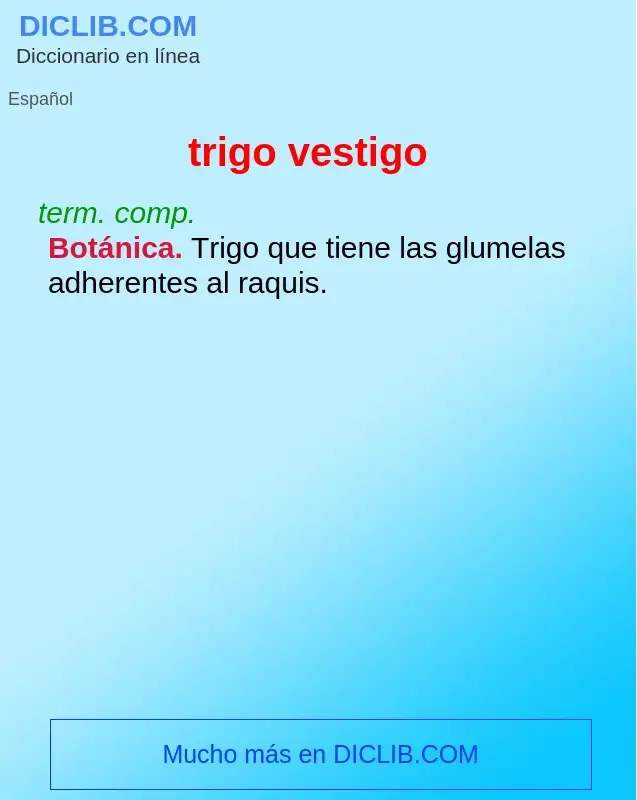 What is trigo vestigo - definition