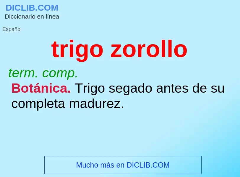 What is trigo zorollo - definition