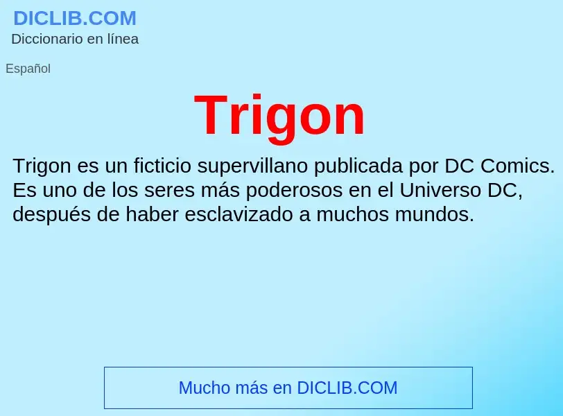 Was ist Trigon - Definition