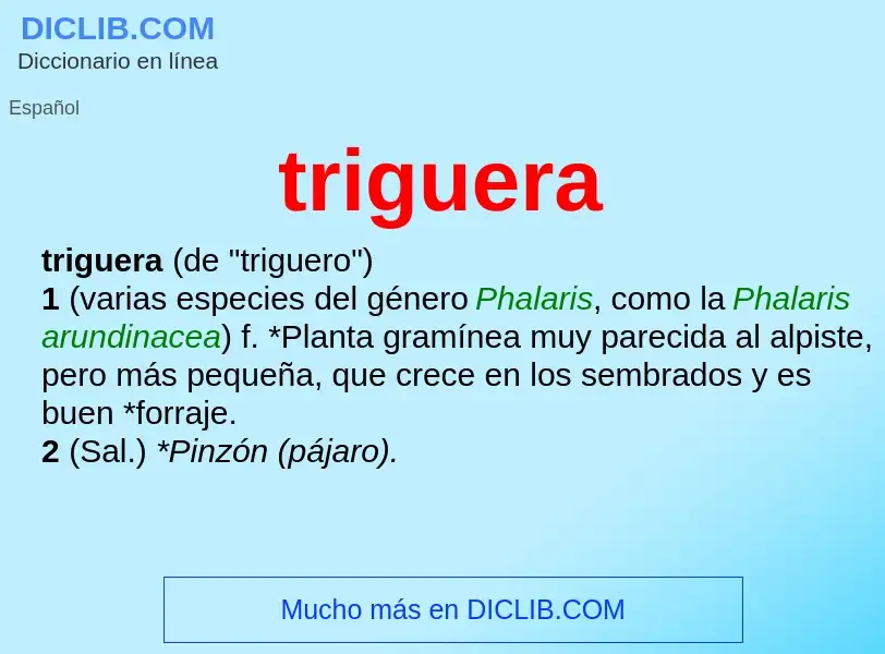 Was ist triguera - Definition