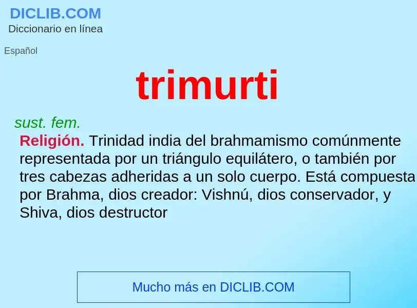 ¿Qué es trimurti? - significado y definición