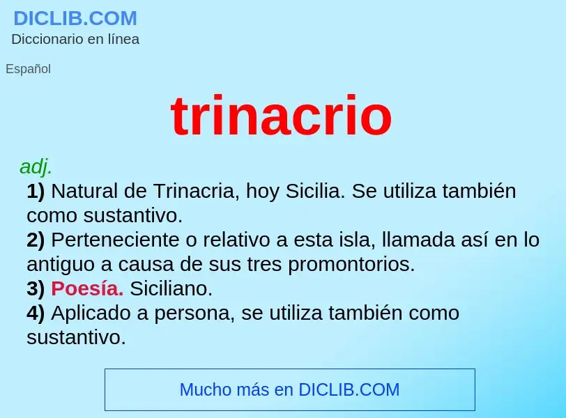 Was ist trinacrio - Definition