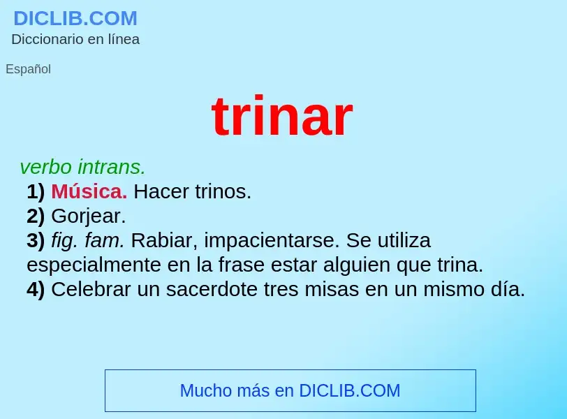 O que é trinar - definição, significado, conceito