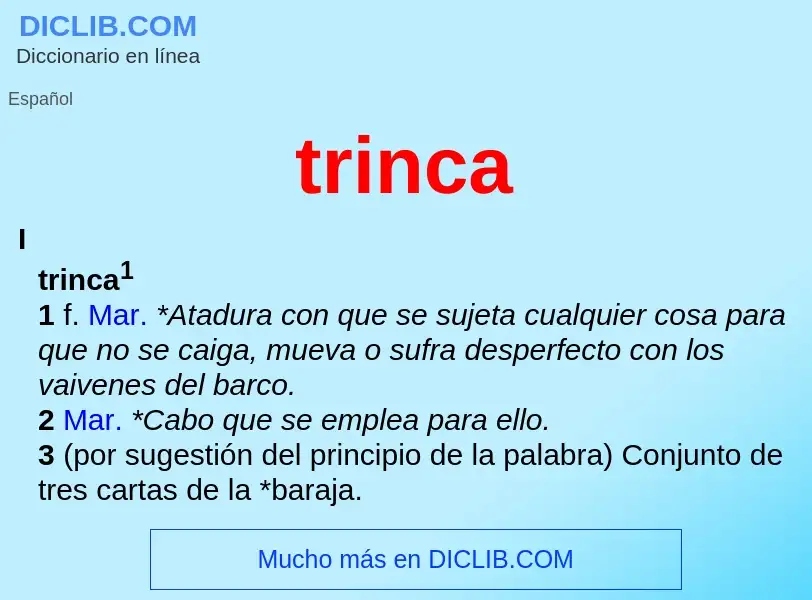 O que é trinca - definição, significado, conceito