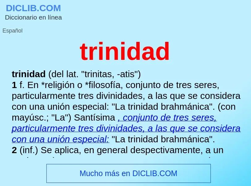 O que é trinidad - definição, significado, conceito