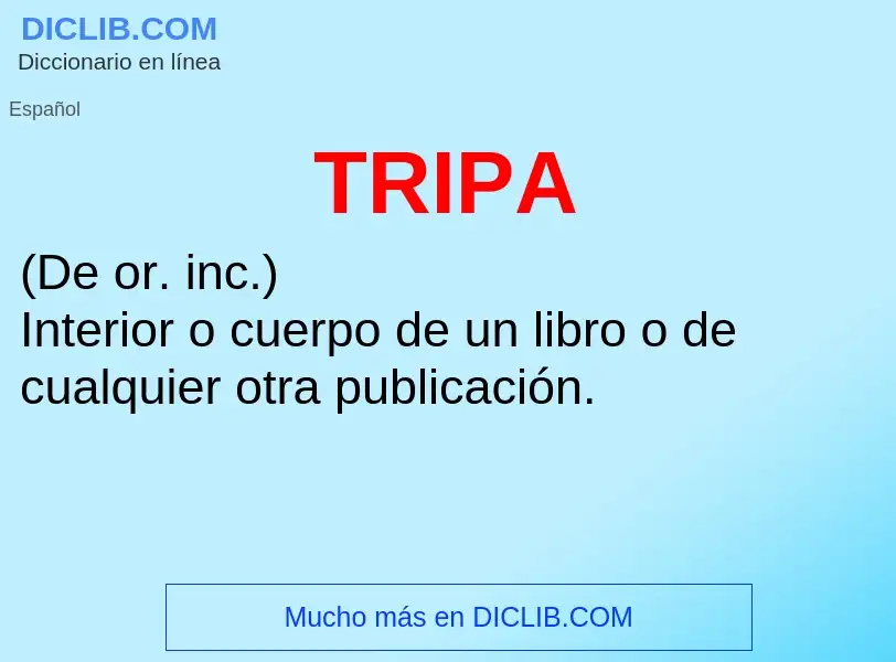 What is TRIPA - meaning and definition