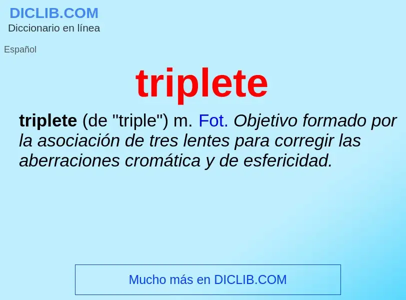 Что такое triplete - определение