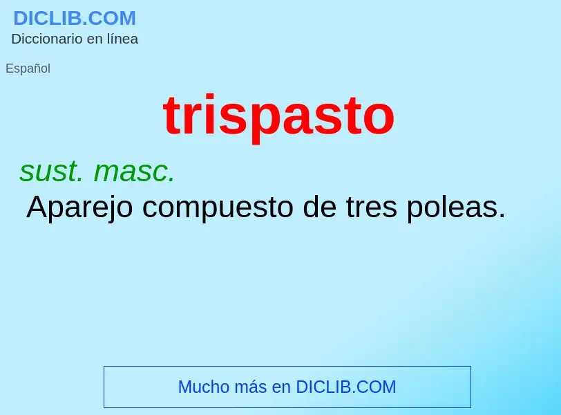 Was ist trispasto - Definition