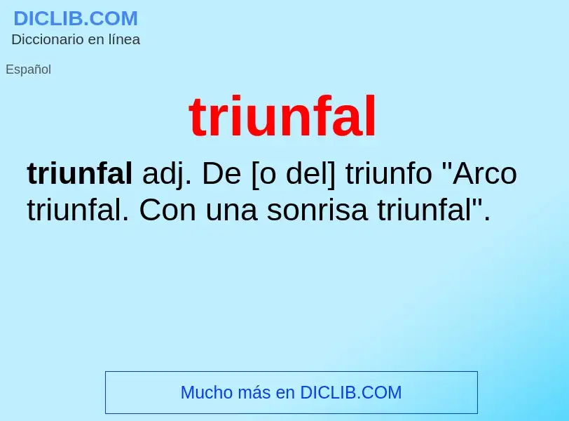 What is triunfal - definition