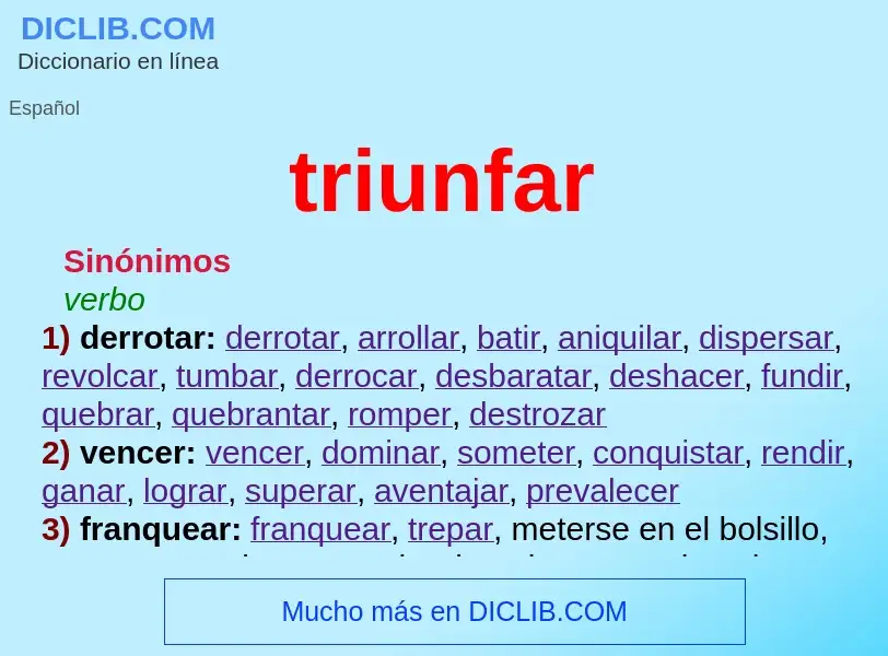 Wat is triunfar - definition