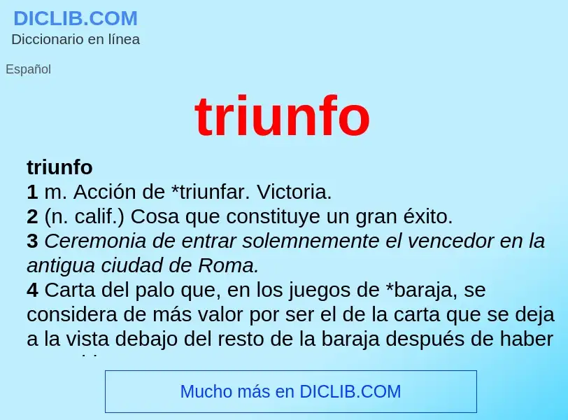 Wat is triunfo - definition