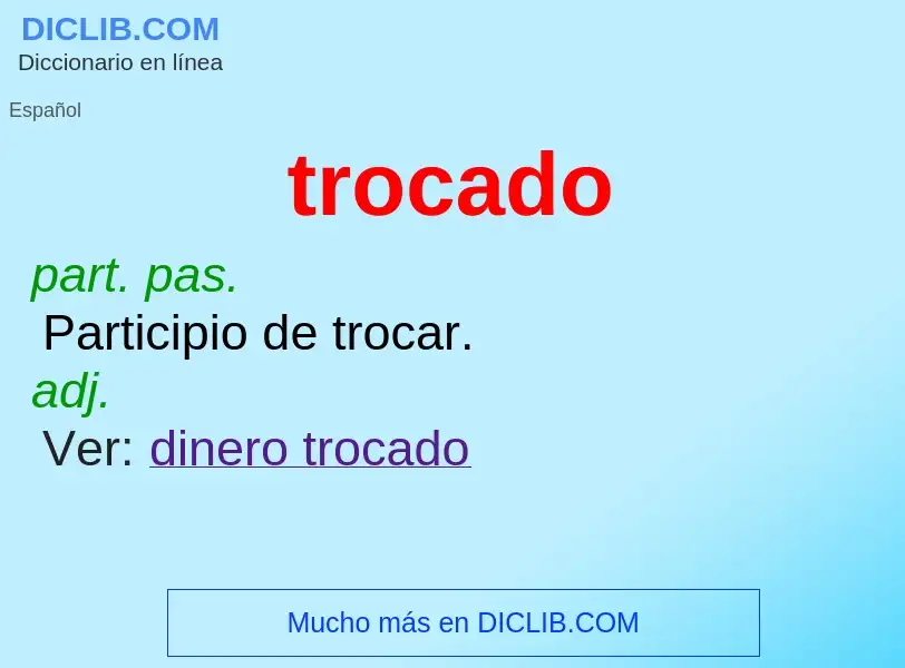 O que é trocado - definição, significado, conceito