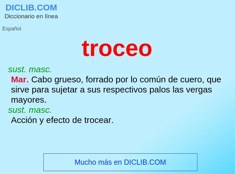 What is troceo - definition