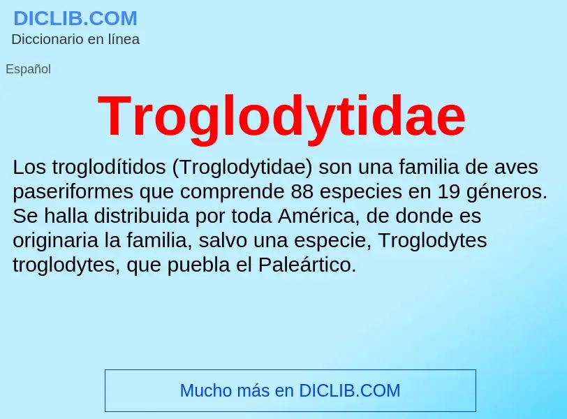 Что такое Troglodytidae - определение