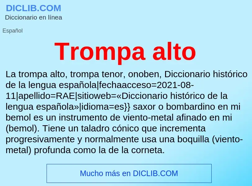 What is Trompa alto - definition