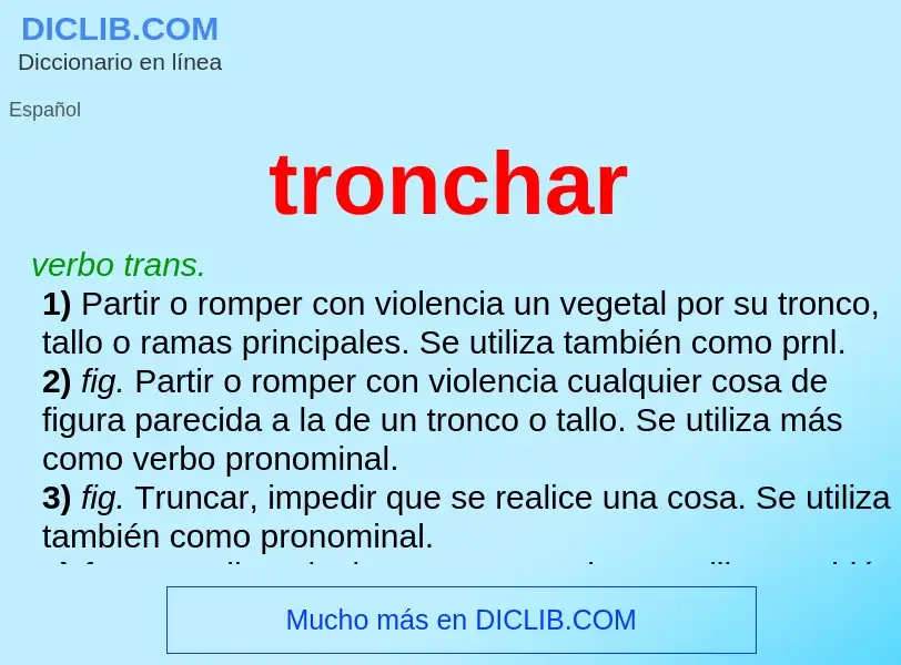 What is tronchar - definition