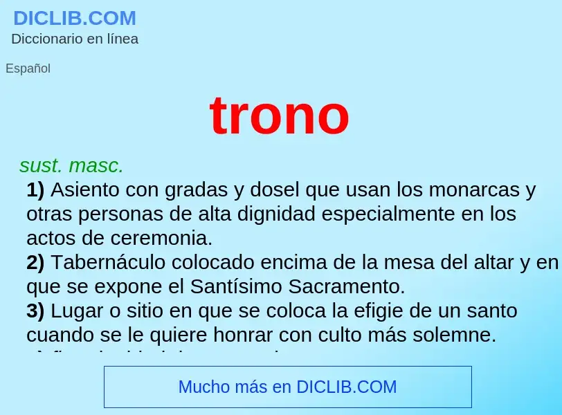 What is trono - meaning and definition