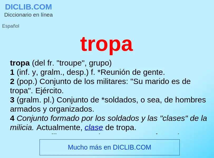 Wat is tropa - definition