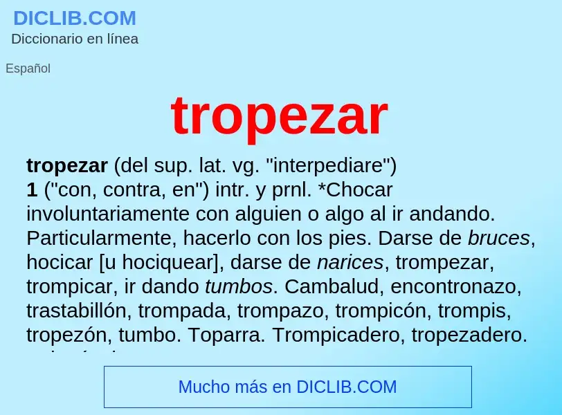 What is tropezar - definition