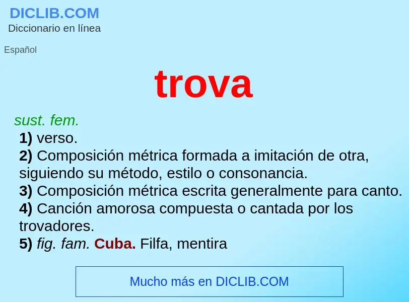 What is trova - definition