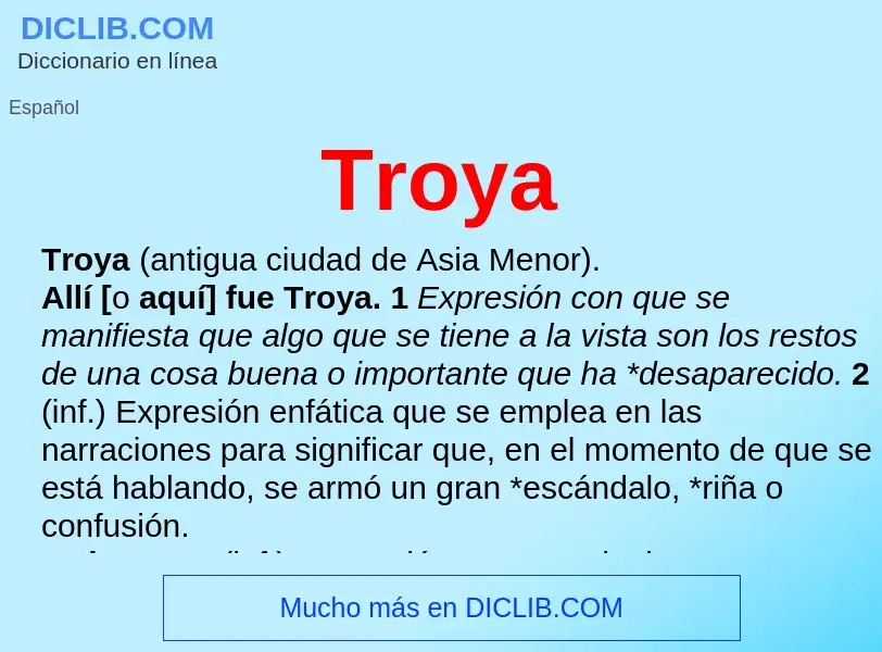 ¿Qué es Troya? - significado y definición