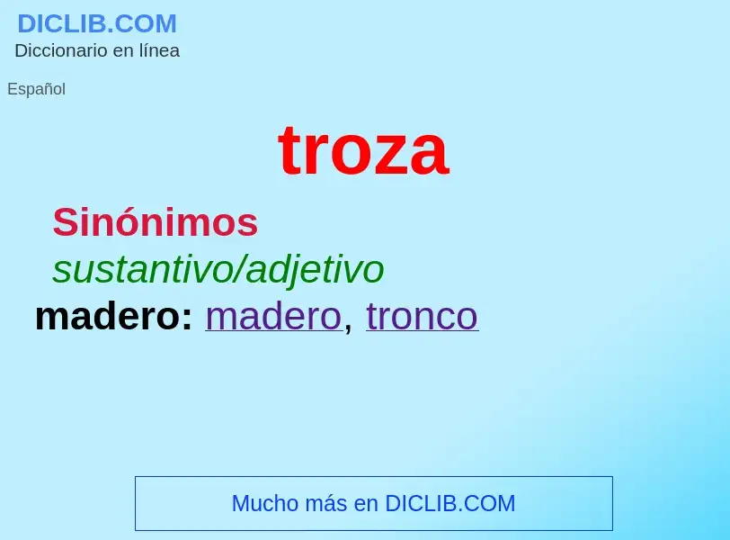 What is troza - meaning and definition