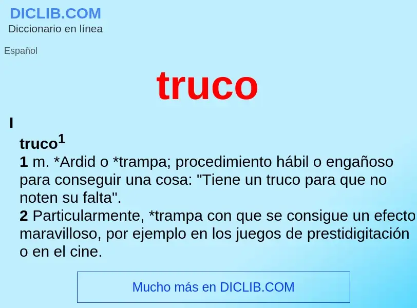 What is truco - meaning and definition