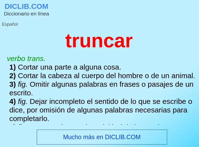 What is truncar - definition