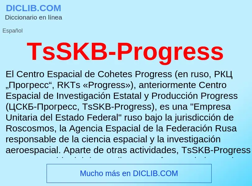 What is TsSKB-Progress - meaning and definition