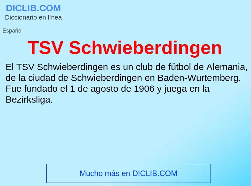 Что такое TSV Schwieberdingen - определение