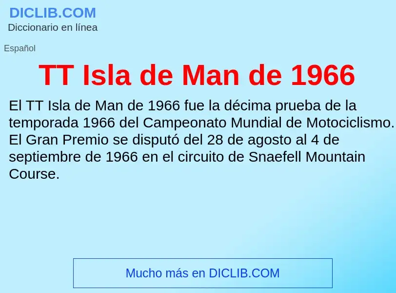 Что такое TT Isla de Man de 1966 - определение