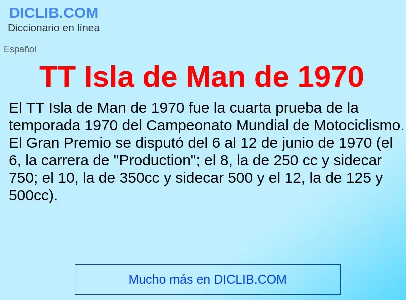 Что такое TT Isla de Man de 1970 - определение