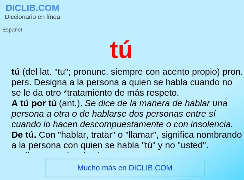 What is tú - definition