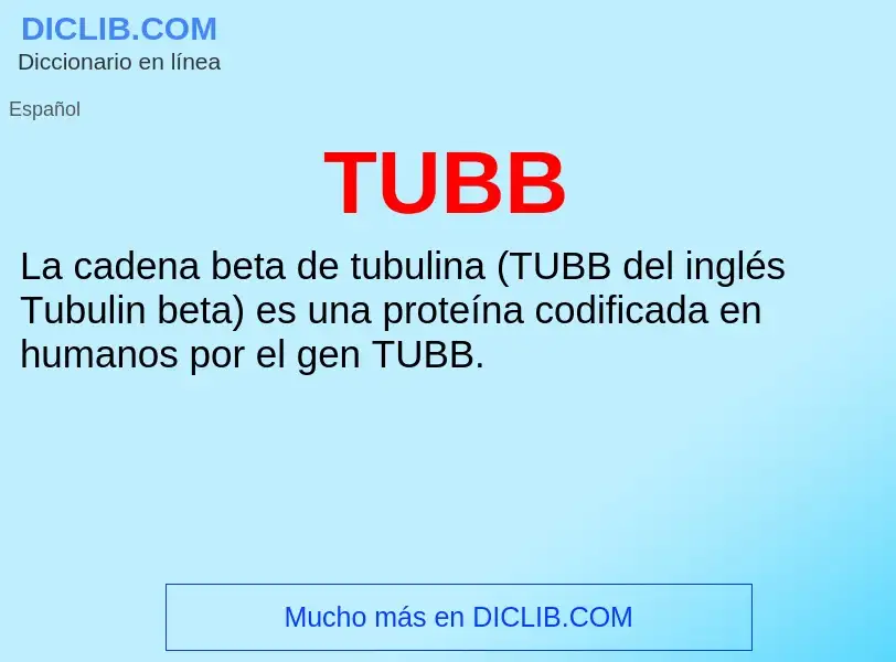 Что такое TUBB - определение