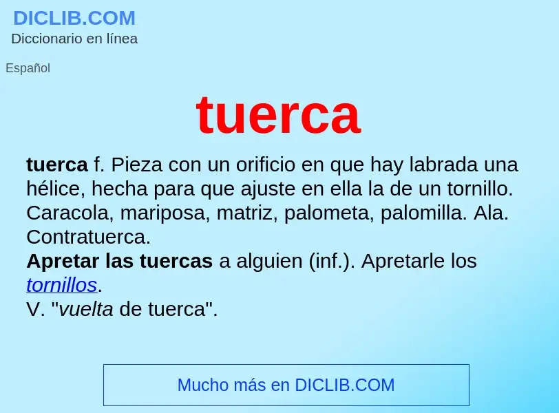 What is tuerca - meaning and definition