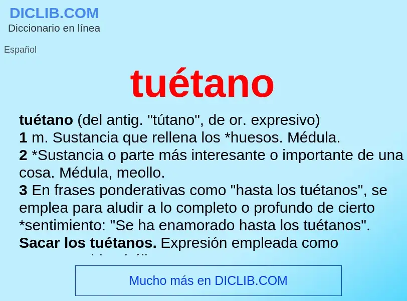 Wat is tuétano - definition