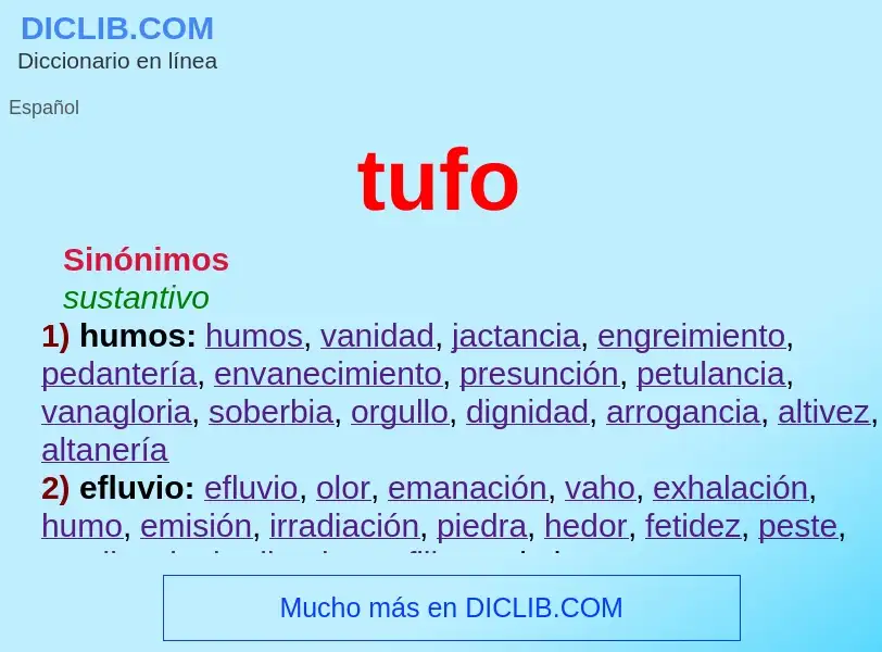 Wat is tufo - definition