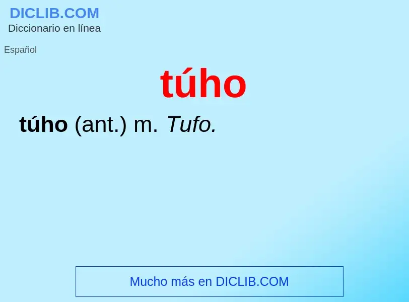 Wat is túho - definition