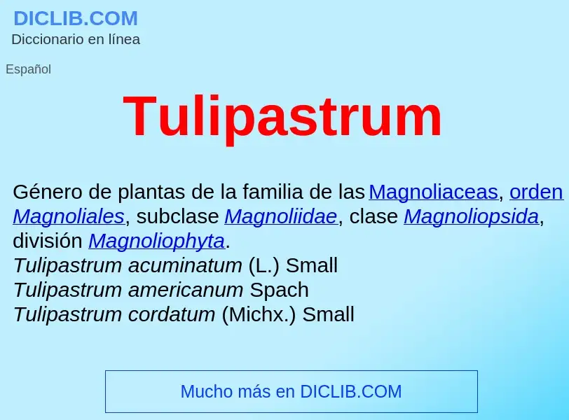 Was ist Tulipastrum  - Definition