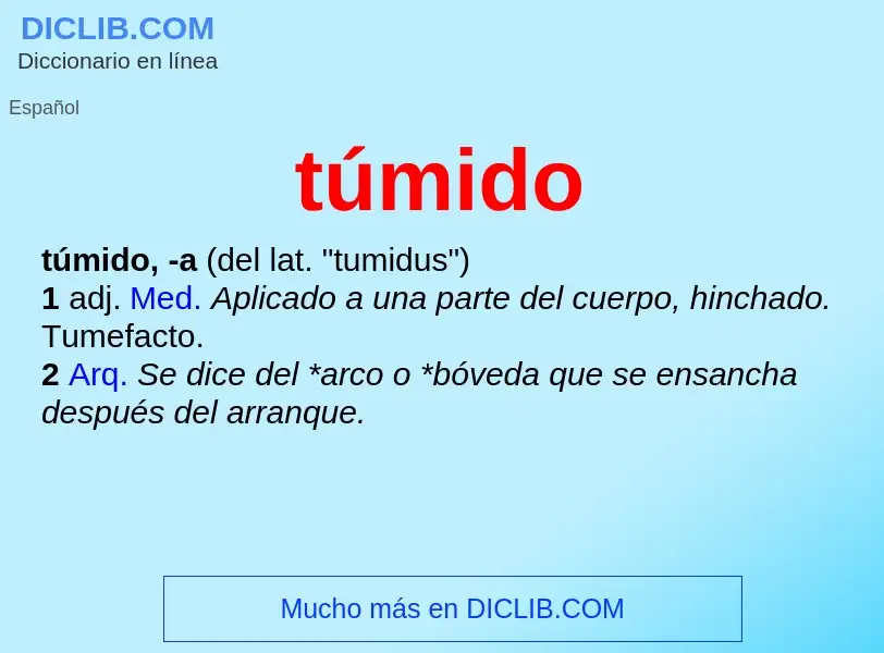 Wat is túmido - definition