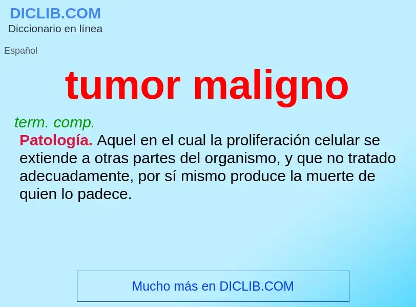 O que é tumor maligno - definição, significado, conceito