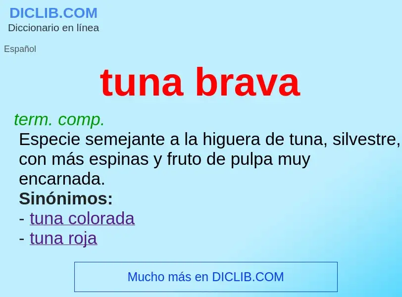 What is tuna brava - definition