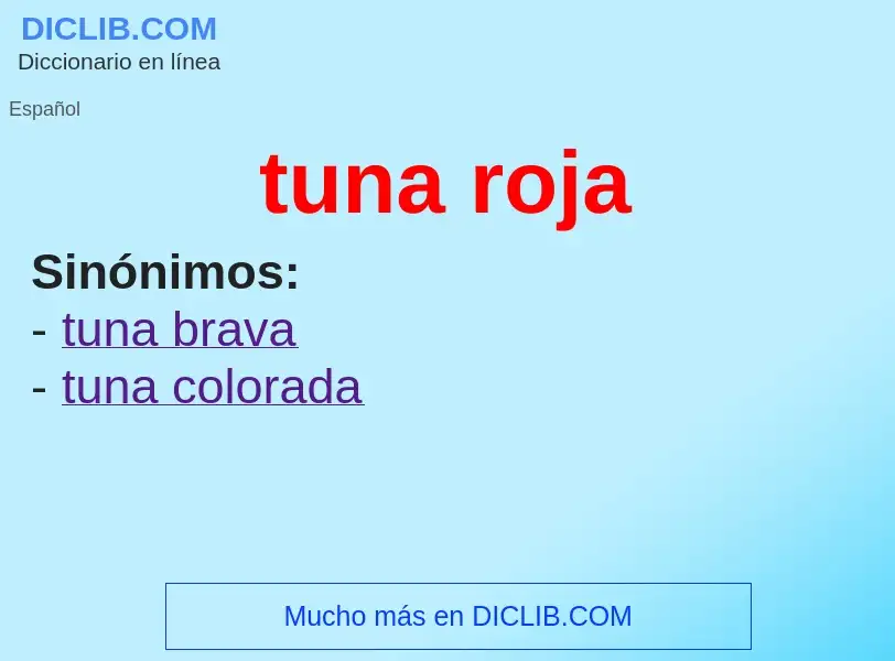 What is tuna roja - definition