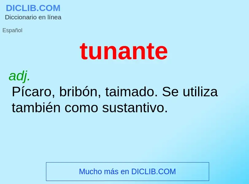 What is tunante - meaning and definition